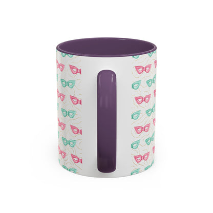 Colorful Glasses Accent Coffee Mug