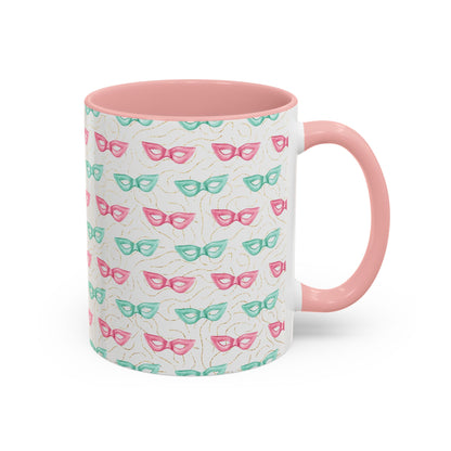 Colorful Glasses Accent Coffee Mug
