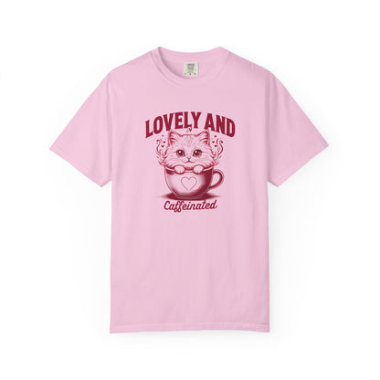 Cute Cat Caffeinated T-Shirt, Funny Cat Shirt
