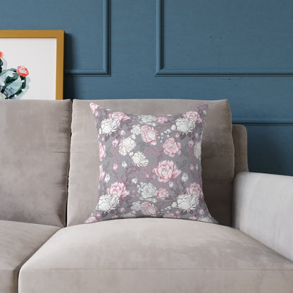 Elegant Floral Square Pillow