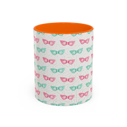 Colorful Glasses Accent Coffee Mug