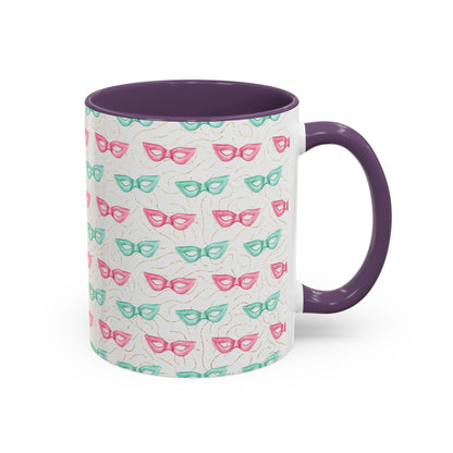 Colorful Glasses Accent Coffee Mug