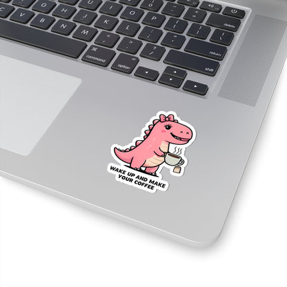 Cute Dinosaur Coffee Kiss