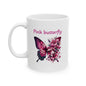 Pink Butterfly Ceramic Mug