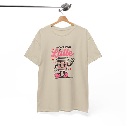 Cute Coffee Lover Tee, I Love You a Latte Shirt