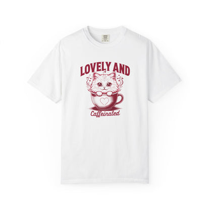 Cute Cat Caffeinated T-Shirt, Funny Cat Shirt