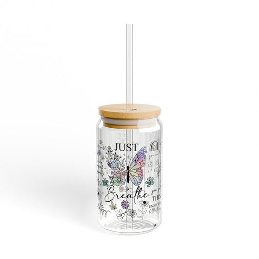 Just Breathe Sipper Glass
