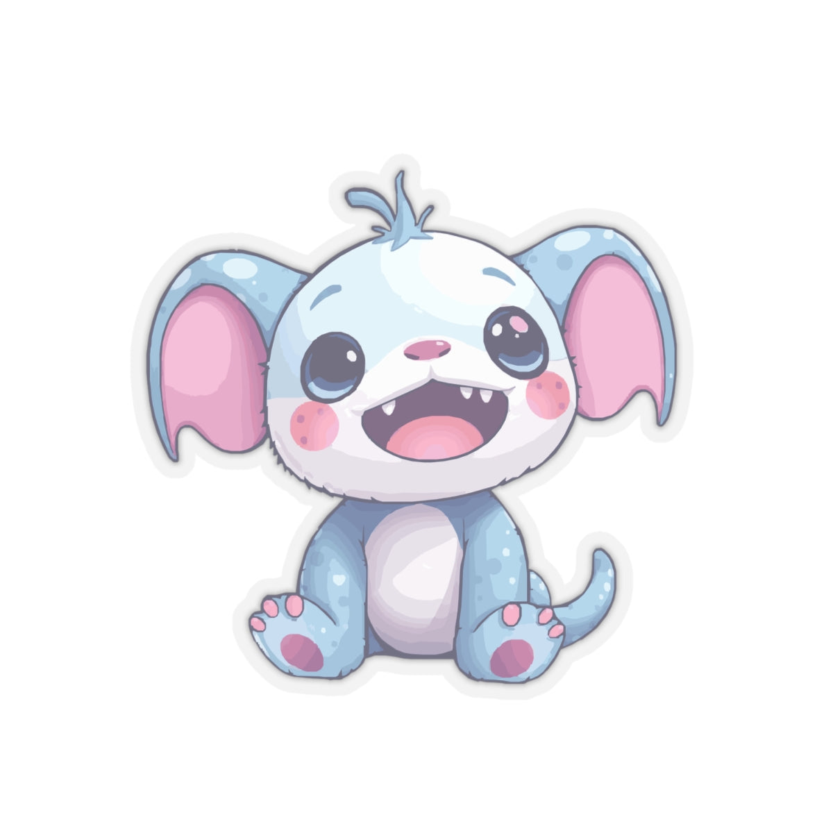 Cute Cartoon Elephant Kiss-Cut Stickers