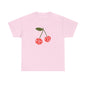 Cherry Print Unisex Tee, Cute Graphic