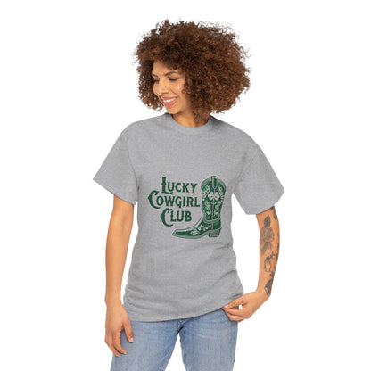 Lucky Cowgirl Club Tee, Western Themed T-Shirt