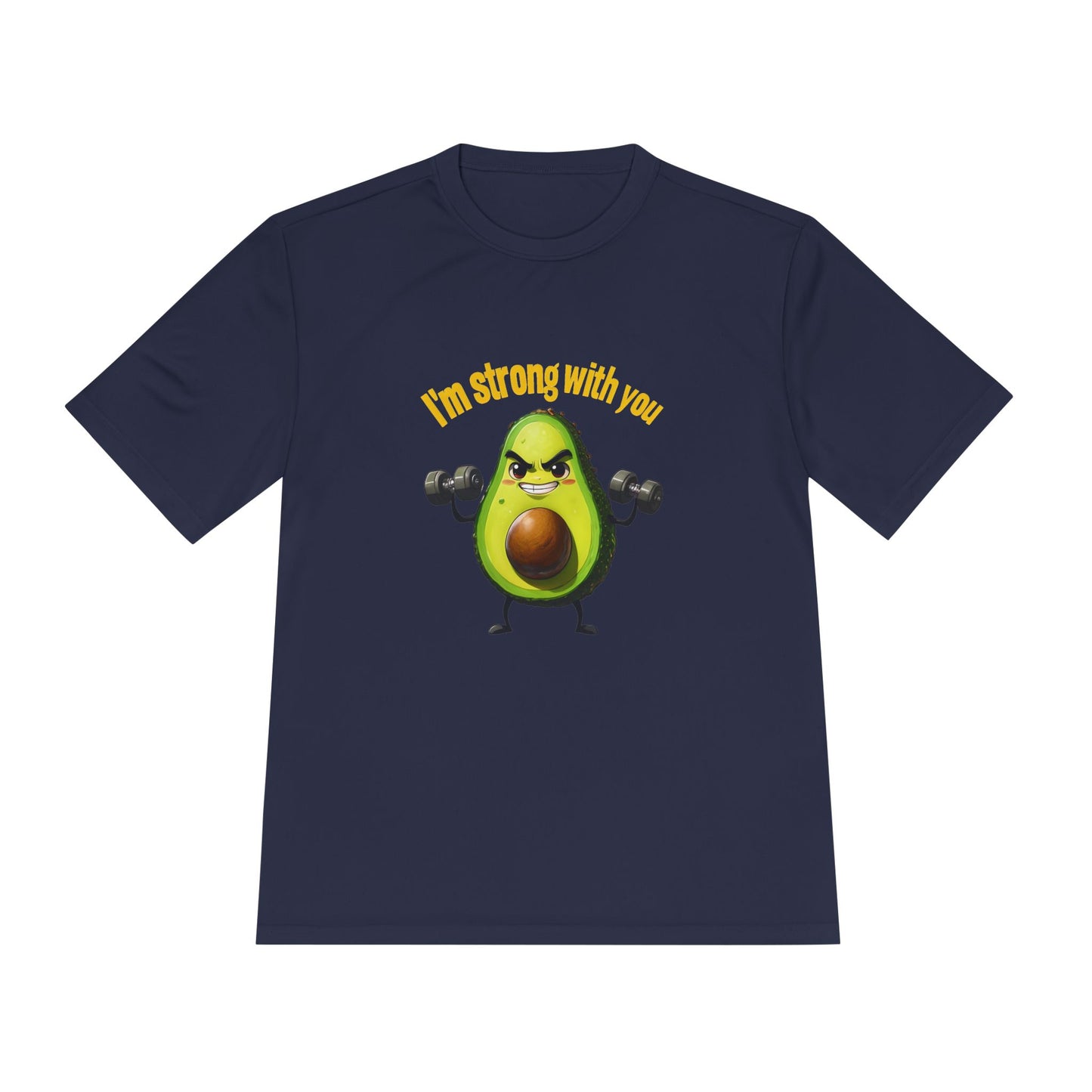 Strong Avocado Moisture Wicking Tee, Fitness Shirt
