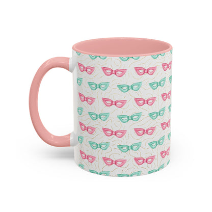 Colorful Glasses Accent Coffee Mug