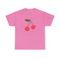 Cherry Print Unisex Tee, Cute Graphic
