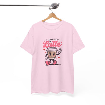 Cute Coffee Lover Tee, I Love You a Latte Shirt
