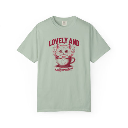 Cute Cat Caffeinated T-Shirt, Funny Cat Shirt