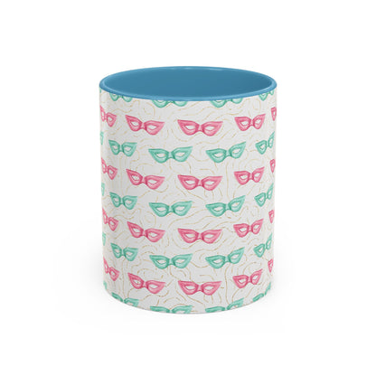 Colorful Glasses Accent Coffee Mug