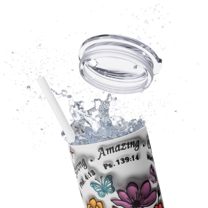Colorful Inspirational Skinny Tumbler