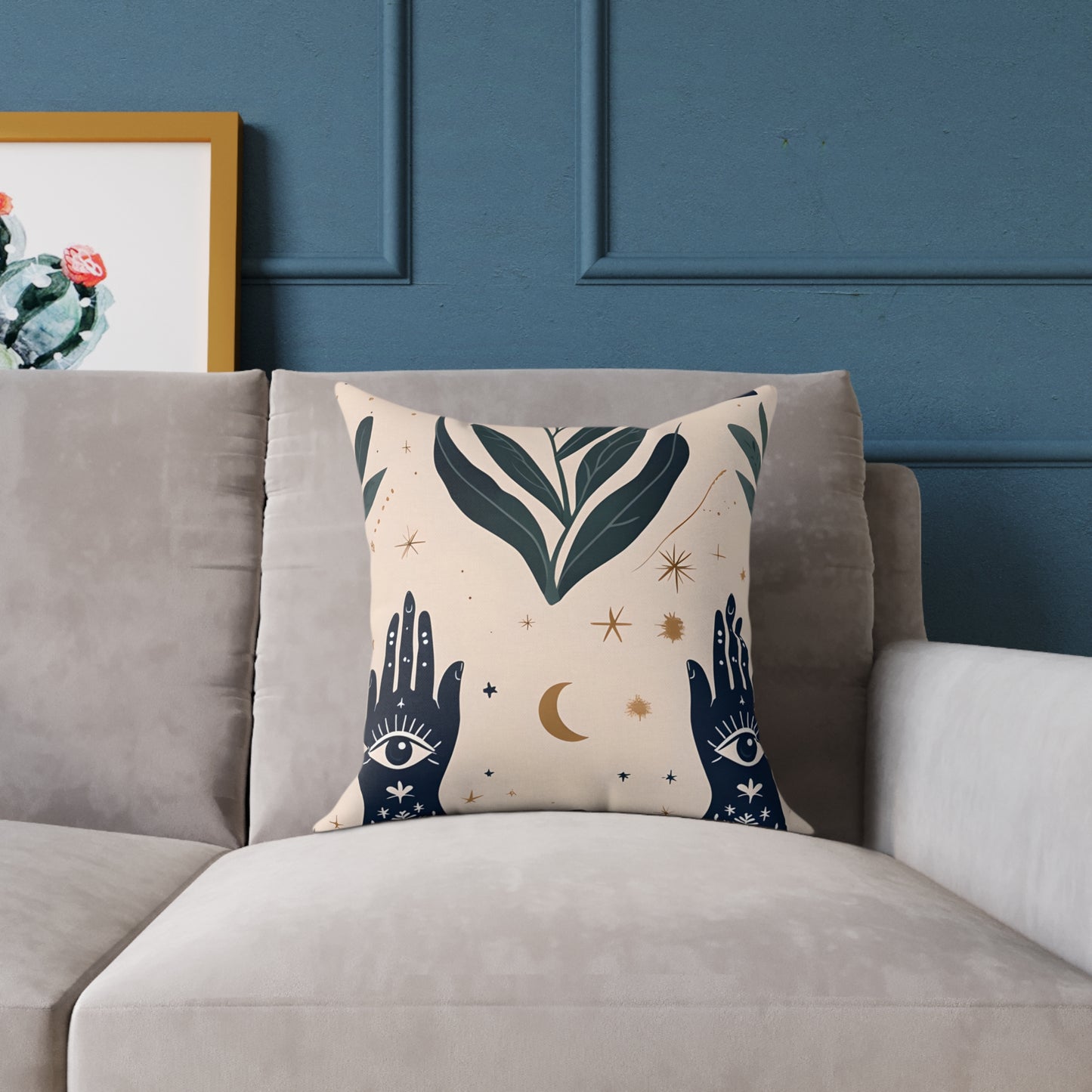 Bohemian Square Pillow, Decorative Throw Pillow