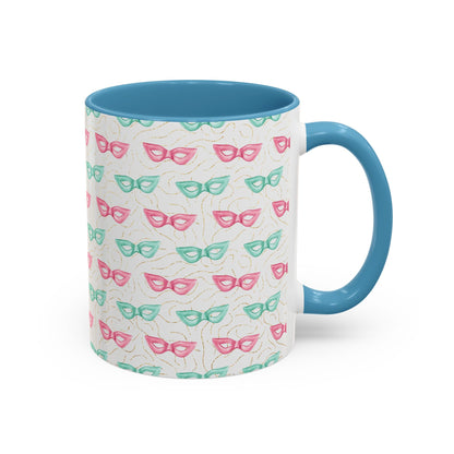Colorful Glasses Accent Coffee Mug