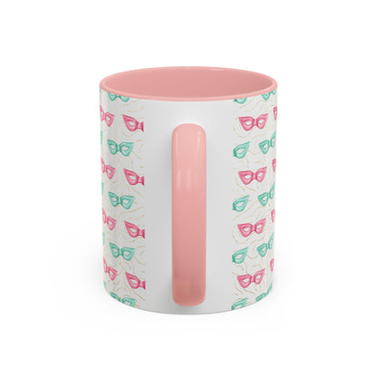 Colorful Glasses Accent Coffee Mug