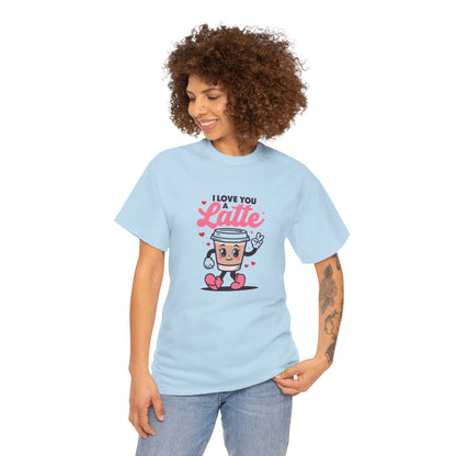 Cute Coffee Lover Tee, I Love You a Latte Shirt