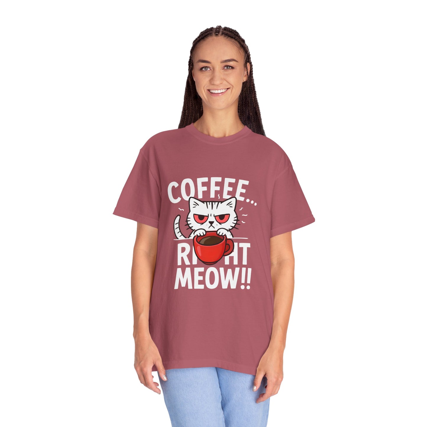 Cute Cat Coffee Lover Unisex T-Shirt