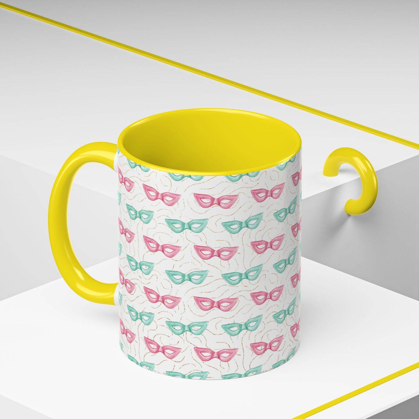 Colorful Glasses Accent Coffee Mug