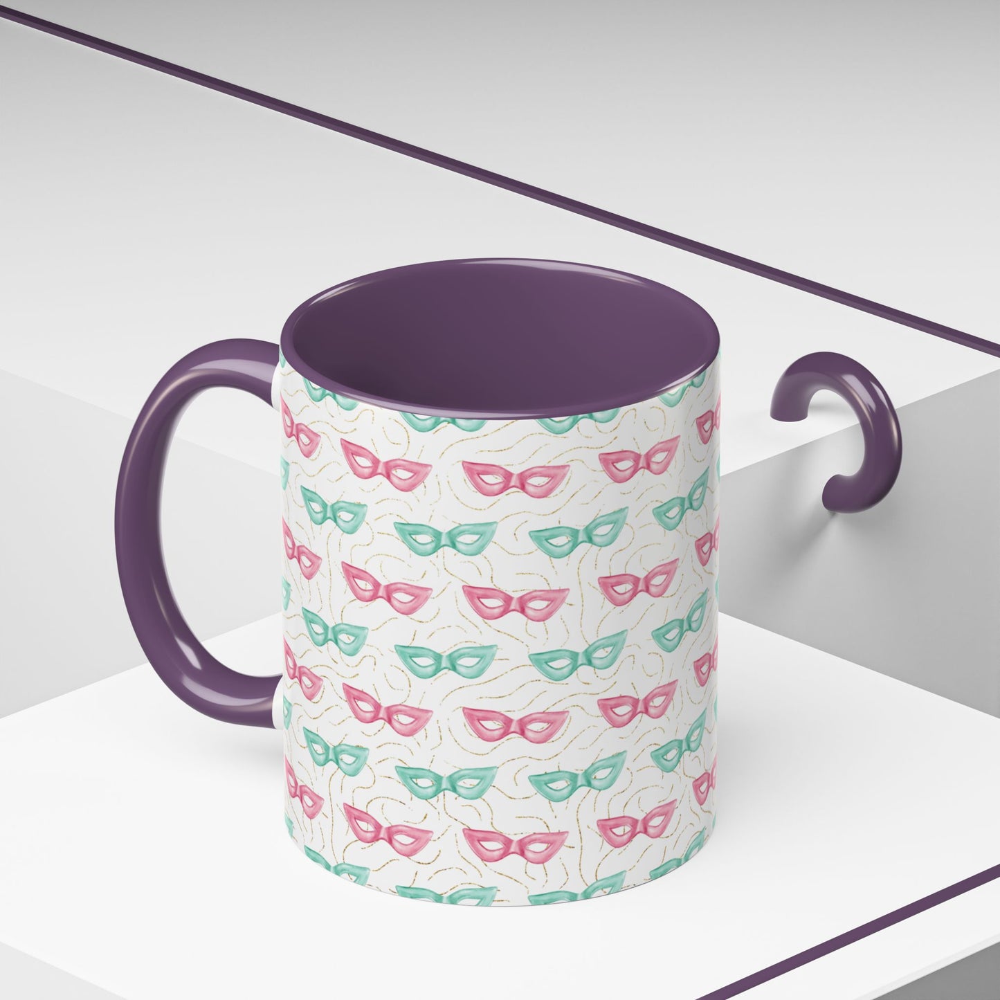 Colorful Glasses Accent Coffee Mug
