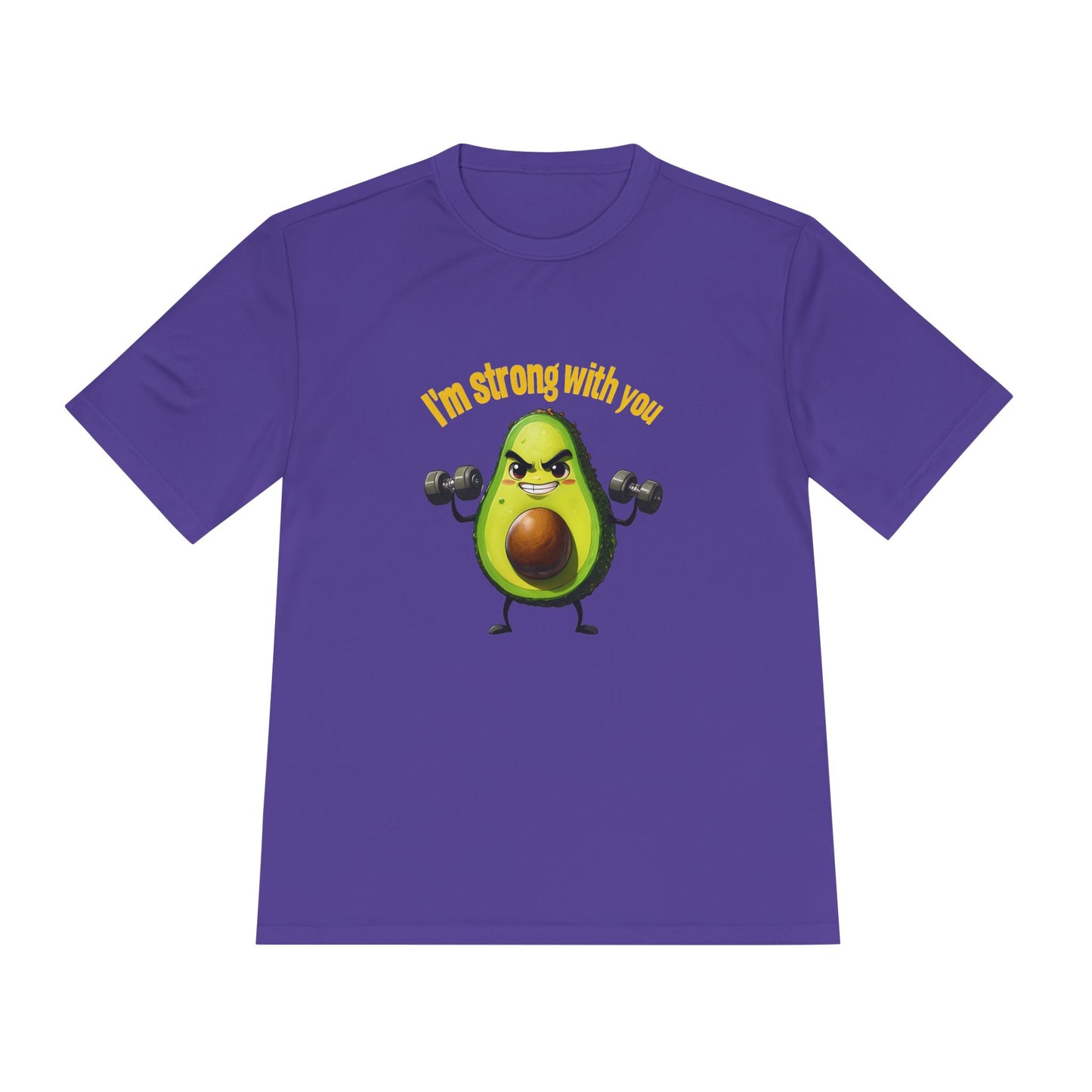 Strong Avocado Moisture Wicking Tee, Fitness Shirt