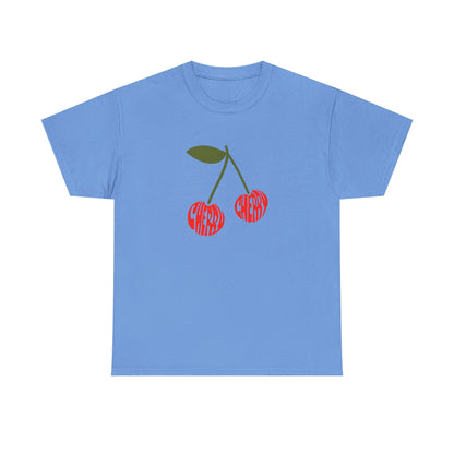 Cherry Print Unisex Tee, Cute Graphic