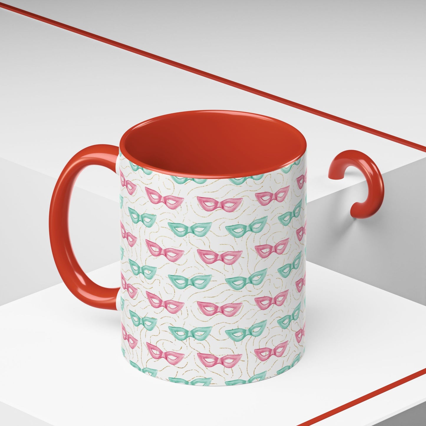 Colorful Glasses Accent Coffee Mug