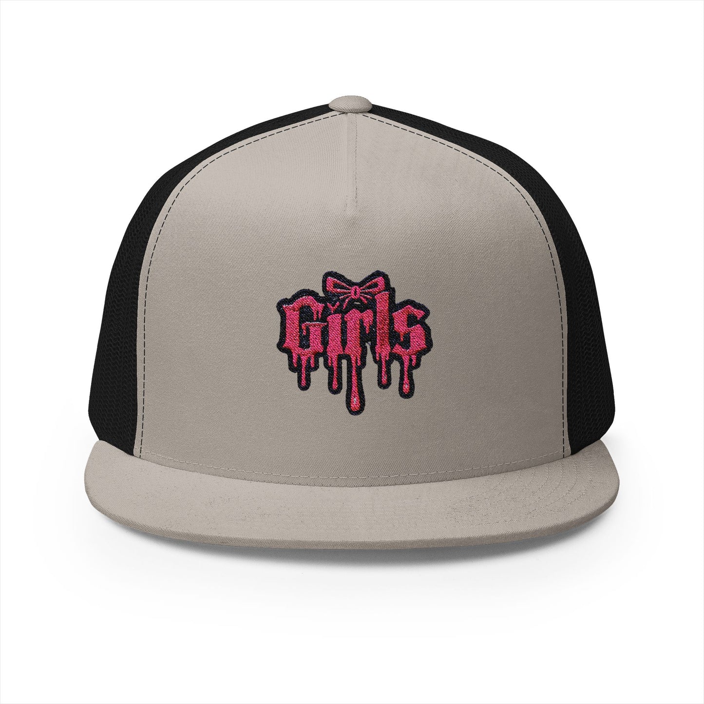 Embroidered 5 Panel Trucker Cap Cool
