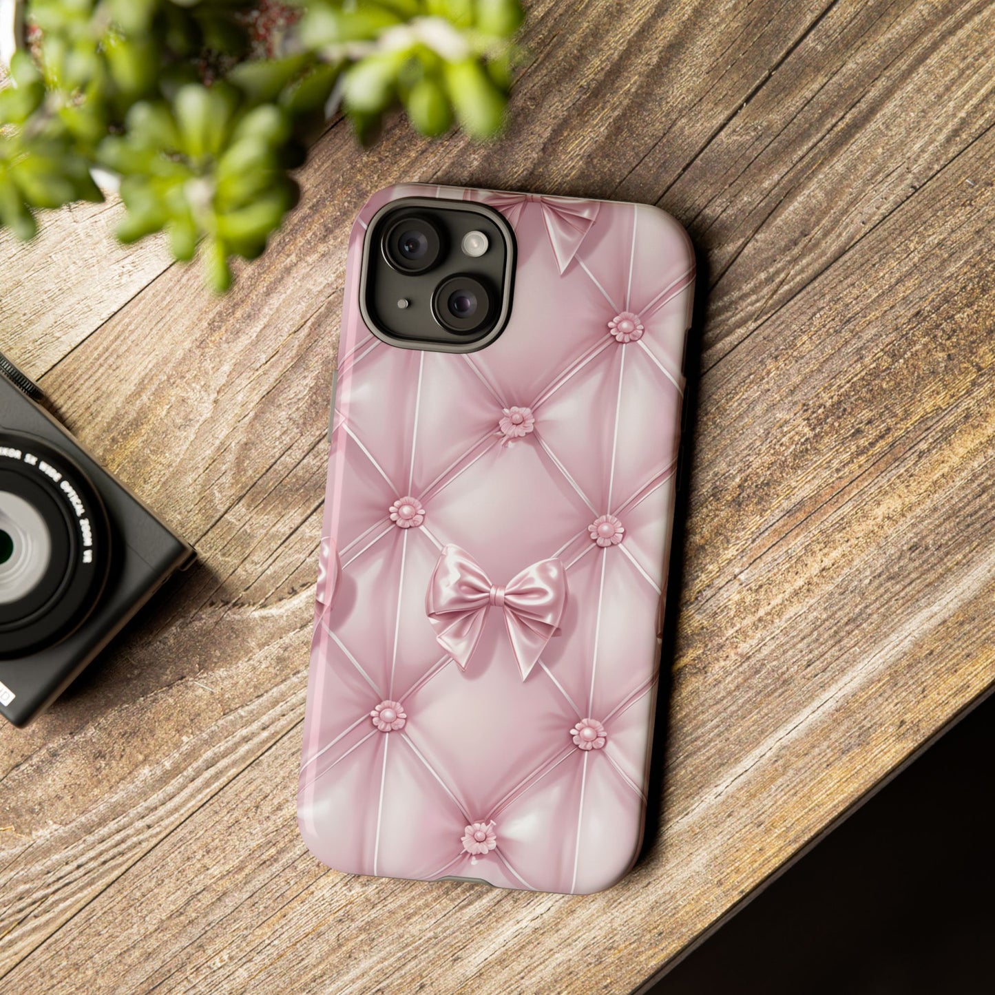 Elegant Pink Bow Phone Case