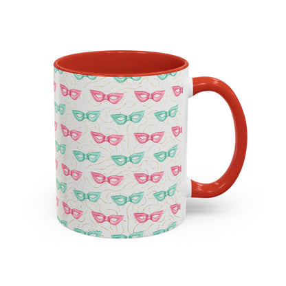 Colorful Glasses Accent Coffee Mug