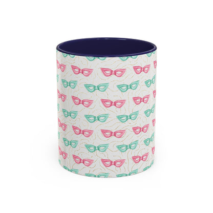 Colorful Glasses Accent Coffee Mug