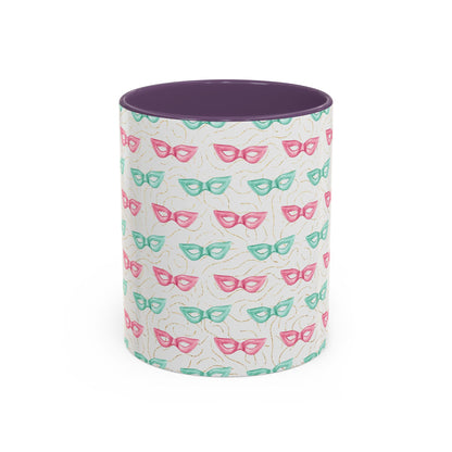 Colorful Glasses Accent Coffee Mug