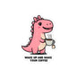 Cute Dinosaur Coffee Kiss
