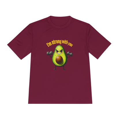 Strong Avocado Moisture Wicking Tee, Fitness Shirt