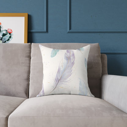 Soft Feather Square Throw Pillow