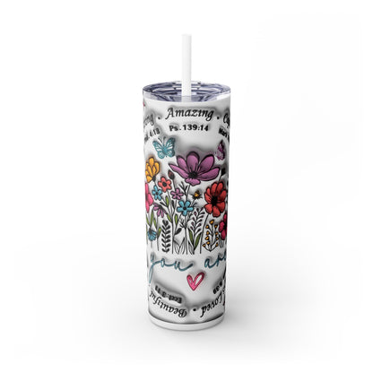 Colorful Inspirational Skinny Tumbler
