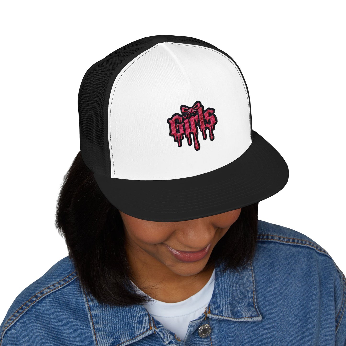 Embroidered 5 Panel Trucker Cap Cool