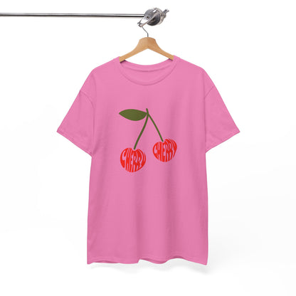 Cherry Print Unisex Tee, Cute Graphic