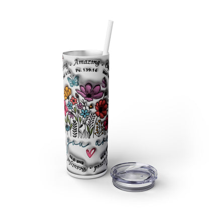 Colorful Inspirational Skinny Tumbler