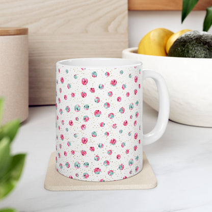 Floral Pattern Ceramic Mug