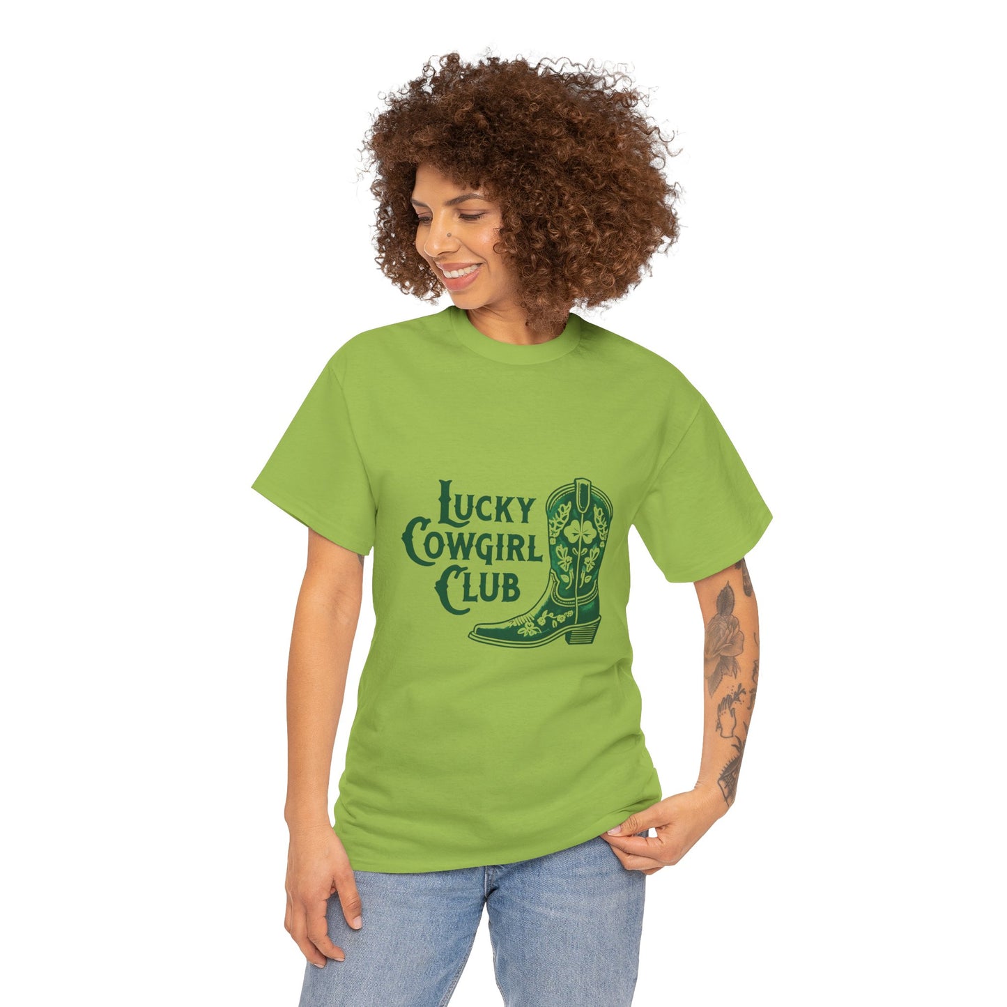 Lucky Cowgirl Club Tee, Western Themed T-Shirt