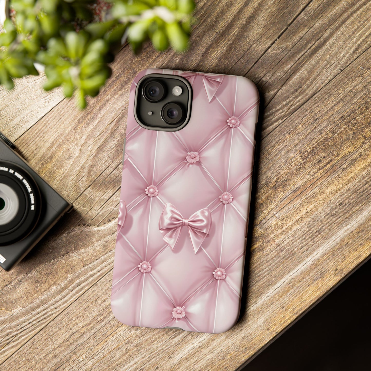 Elegant Pink Bow Phone Case