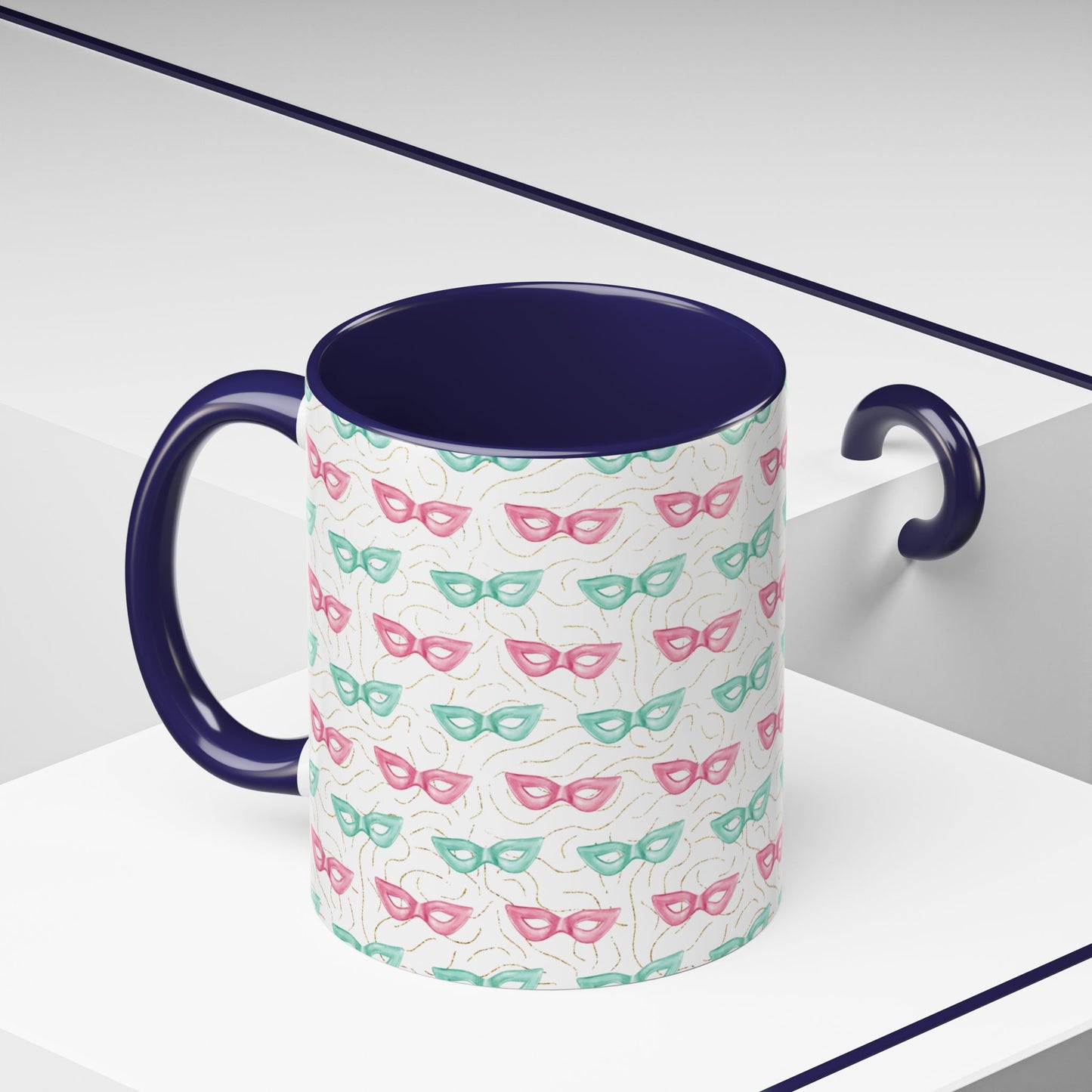 Colorful Glasses Accent Coffee Mug