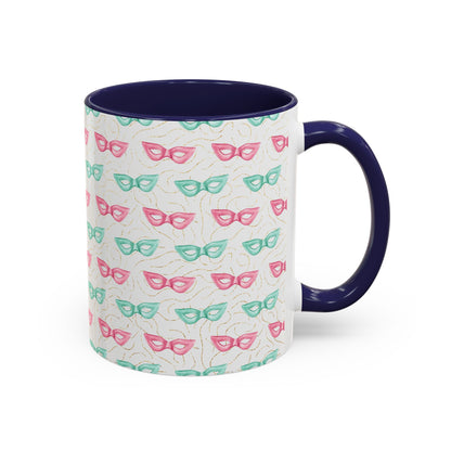 Colorful Glasses Accent Coffee Mug
