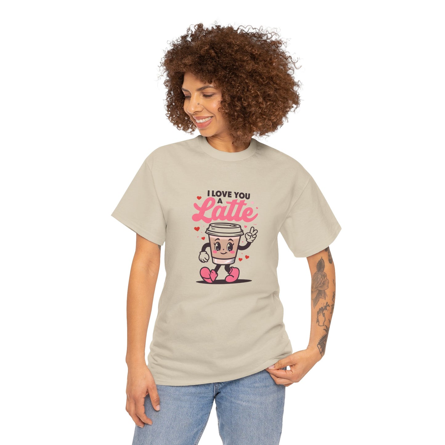 Cute Coffee Lover Tee, I Love You a Latte Shirt