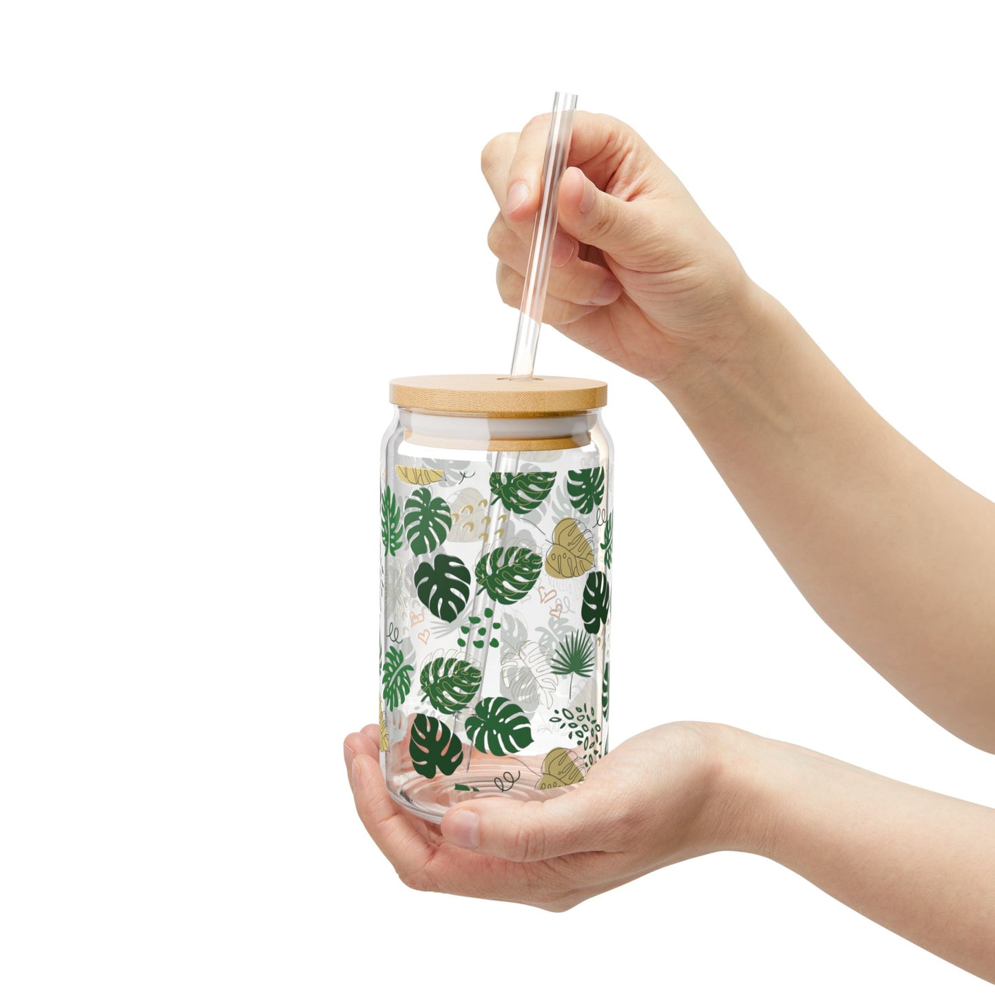 Floral Sipper Glass